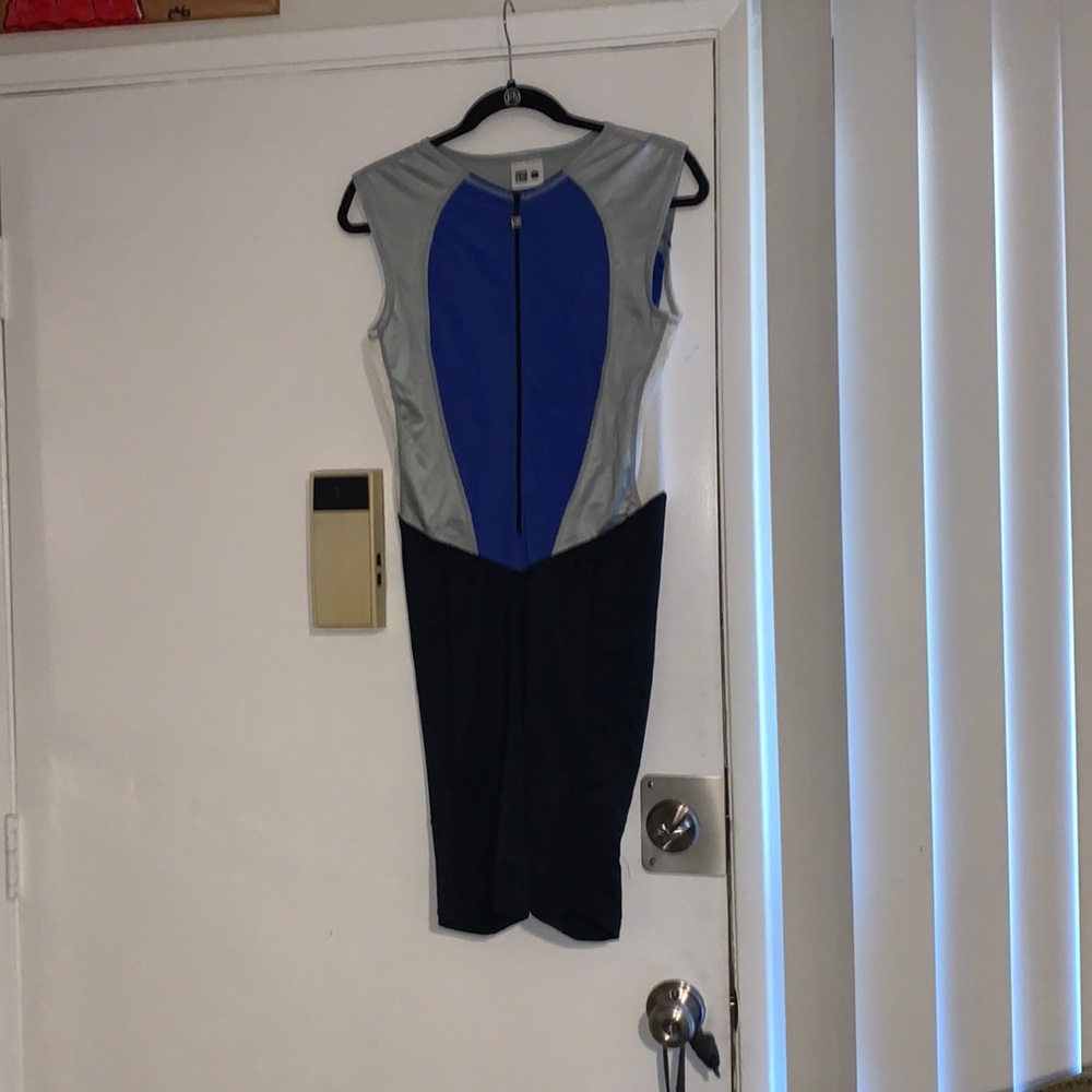 Men’s Desoto Tri Suit SkinSuit Sz L Blue